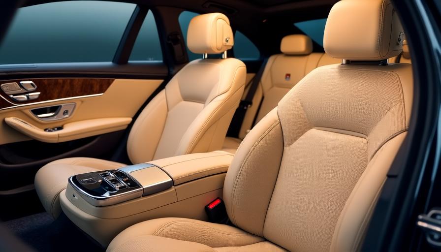Intérieur de Mercedes Classe S avec finitions cuir