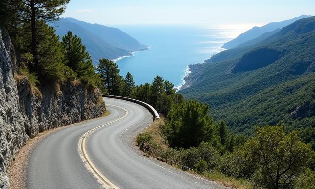 Route Napoléon surplombant la Côte d'Azur